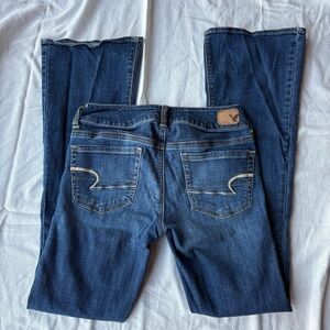 American Eagle Outfitters Dark Blue Flare Bootcut Y2K Jeans